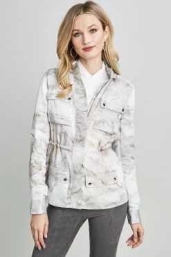 Elie Tahari Marble Hooded Jacket