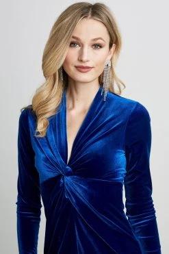 Elie Tahari Twist Velvet Dress