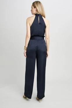 Elie Tahari Wide Leg Satin Pant Pants