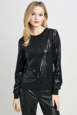 Elie Tahari Knits Pave Sequin Knit