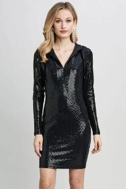 Elie Tahari Dresses & Jumpsuits Sequin Hooded Dress 4 Elie Tahari Dresses & Jumpsuits Sequin Hooded Dress