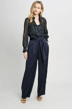 Elie Tahari Wide Leg Satin Pant Pants