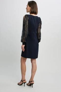 Elie Tahari Dresses & Jumpsuits Combo Sleeve Shift Dress 7 Elie Tahari Dresses & Jumpsuits Combo Sleeve Shift Dress