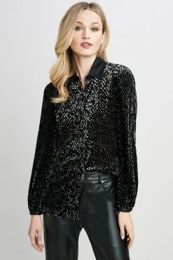 Elie Tahari Tops Deco Dot Shirt 9 Elie Tahari Tops Deco Dot Shirt