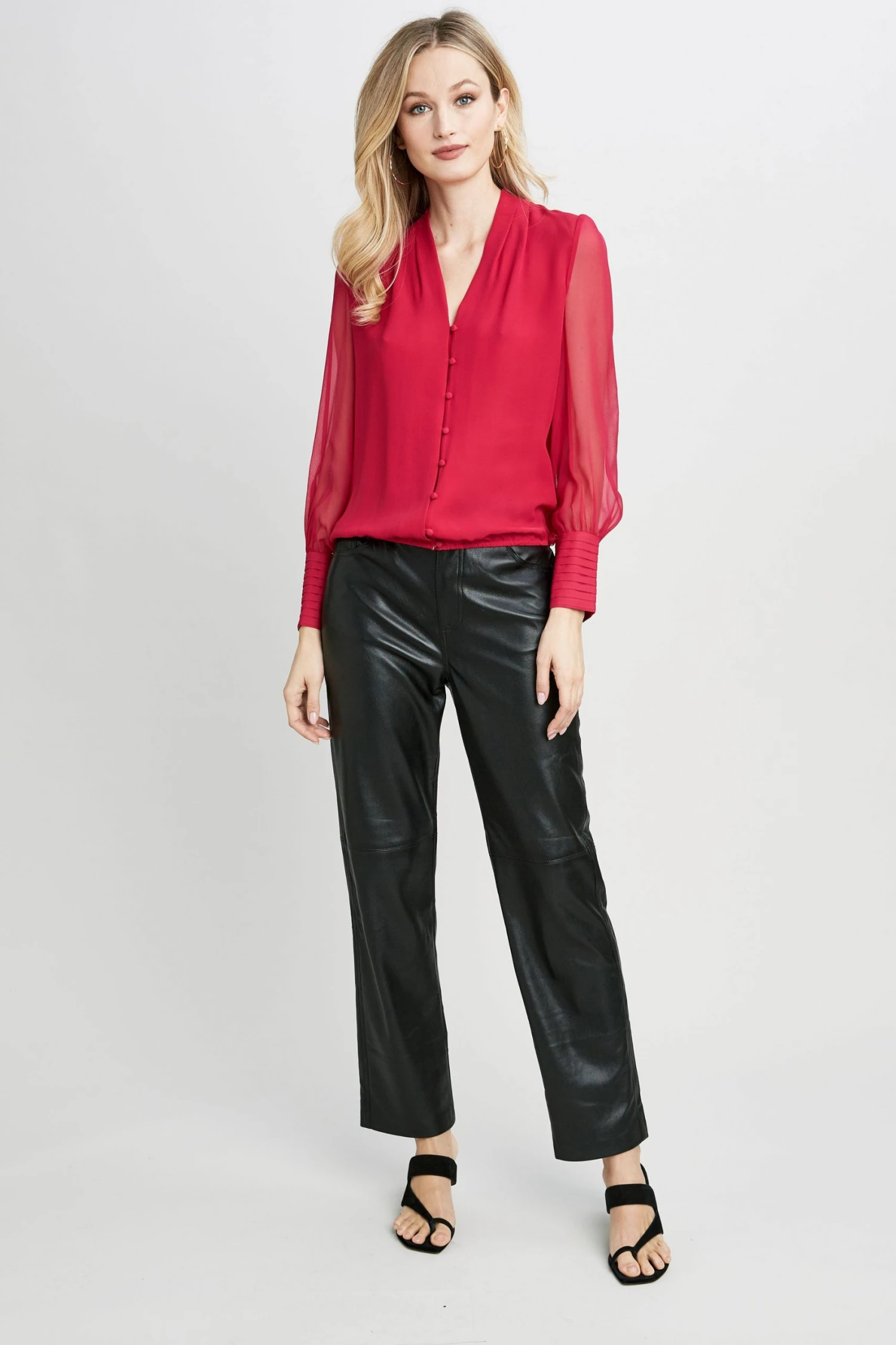 Elie Tahari Tops Pleated Neck Blouson Shirt 4 Elie Tahari Tops Pleated Neck Blouson Shirt