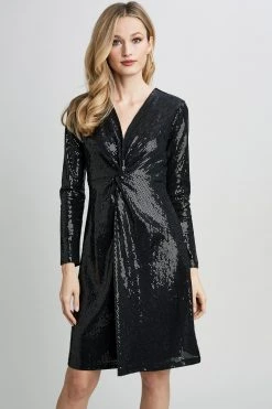 Elie Tahari Sequin Twist Dress