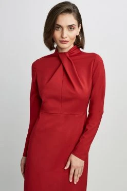 Elie Tahari Twist Neck Dress Dresses & Jumpsuits