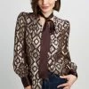 Elie Tahari Metallic Tie Shirt 2 Elie Tahari Metallic Tie Shirt
