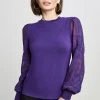 Elie Tahari Embroidered Sleeve Knit 2 Elie Tahari Embroidered Sleeve Knit