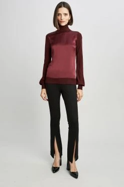 Elie Tahari Satin Front Sweater Sweaters 9 Elie Tahari Satin Front Sweater Sweaters