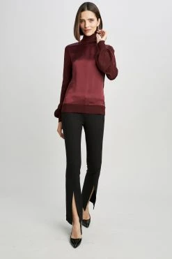 Elie Tahari Satin Front Sweater Sweaters