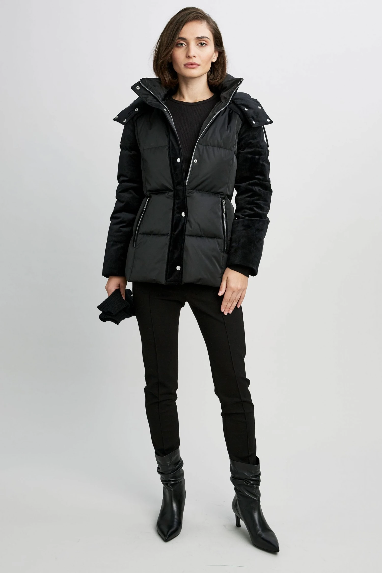 Elie Tahari Rain Coats & Coats Erica Mixed Media Coat 3 Elie Tahari Rain Coats & Coats Erica Mixed Media Coat