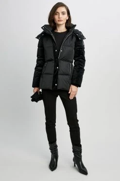 Elie Tahari Rain Coats & Coats Erica Mixed Media Coat 13 Elie Tahari Rain Coats & Coats Erica Mixed Media Coat