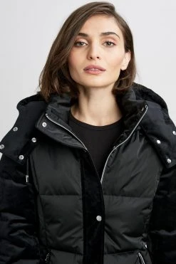 Elie Tahari Rain Coats & Coats Erica Mixed Media Coat 11 Elie Tahari Rain Coats & Coats Erica Mixed Media Coat