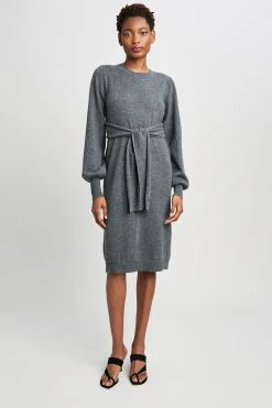 Elie Tahari shop 12 Republic Cashmere Tie Waist Midi Dress Midi Dresses