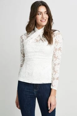 Republic Lace Twist Neck Knit Tops 8 Republic Lace Twist Neck Knit Tops