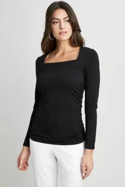 Republic Knits Square Neck Ruched Knit