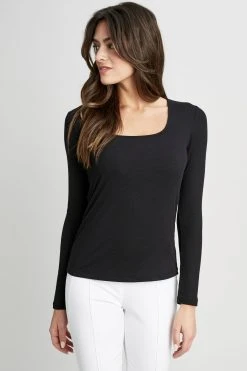 Republic Square Neck Ribbed Knit