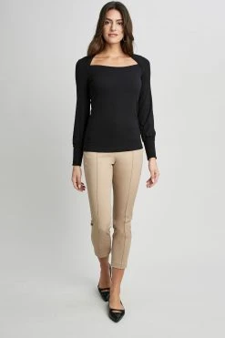 Republic Straight Neck Ribbed Knit