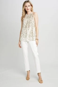 Republic Burnout Velvet Halter Shirt Tops