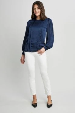 Republic Satin Pintuck Shirt