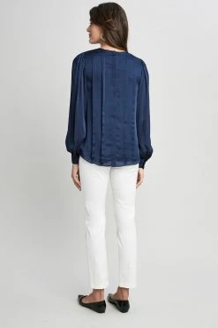 Republic Satin Pintuck Shirt