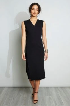 Republic Little Black Dress Wrap Knit Midi Dress 9 Republic Little Black Dress Wrap Knit Midi Dress