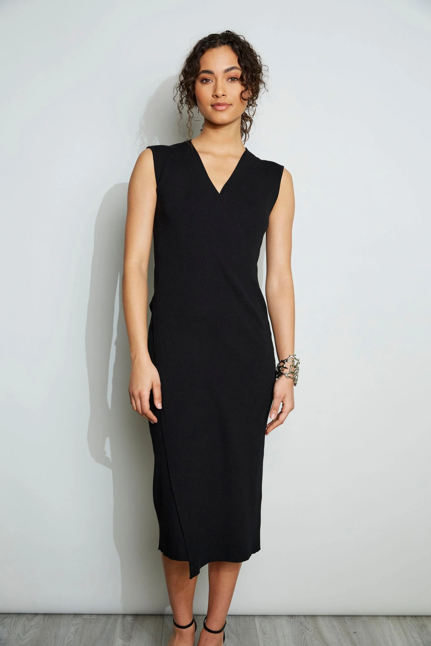 Republic Little Black Dress Wrap Knit Midi Dress 4 Republic Little Black Dress Wrap Knit Midi Dress