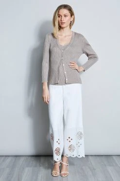 Republic Tops Ribbed Shine Cardigan