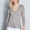 Republic Tops Ribbed Shine Cardigan
