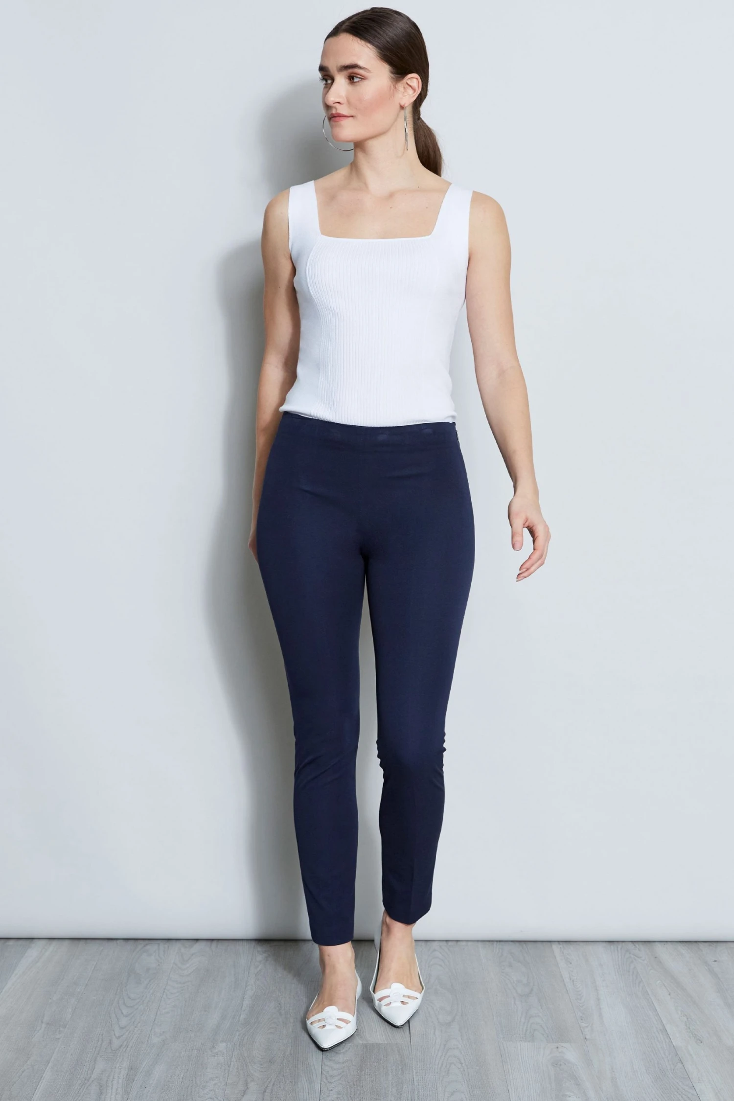 Elie Tahari Juliette Long Skinny Stretch-Twill Pant Pants 6 Elie Tahari Juliette Long Skinny Stretch-Twill Pant Pants