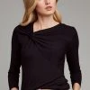 Elie Tahari Asymmetrical 3/4 Twist Knit Knits