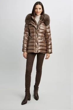 Elie Tahari Kimberly Short Coat Rain Coats & Coats