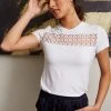 Elie Tahari Knits Lace Insert Tee 2 Elie Tahari Knits Lace Insert Tee