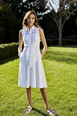 Elie Tahari Poplin Sleeveless Tie Dress Dresses & Jumpsuits 7 Elie Tahari Poplin Sleeveless Tie Dress Dresses & Jumpsuits